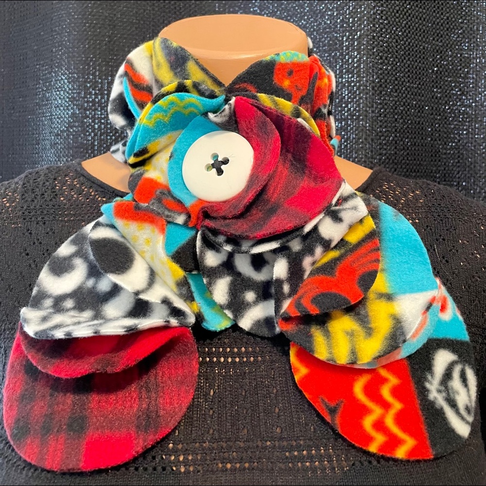 Handmade fleece scarf